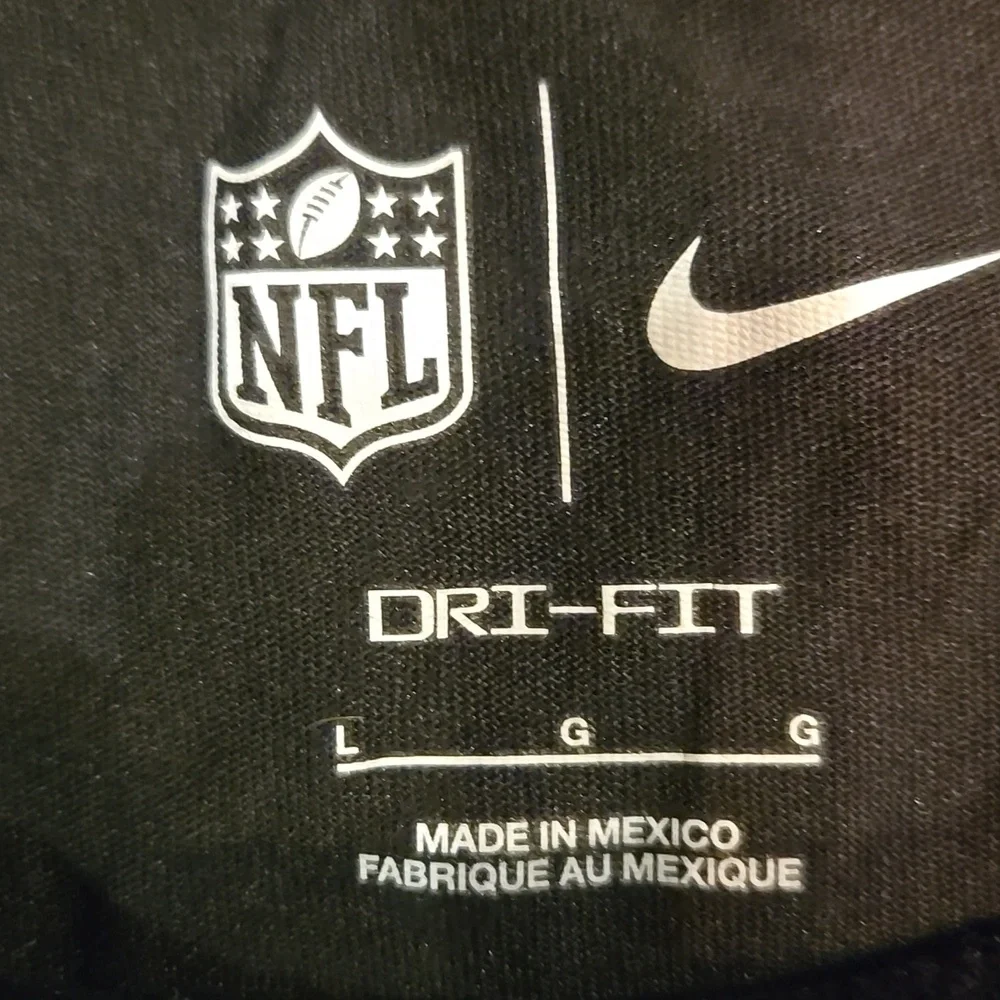 Nike EaglesBlack Sideline Team Issue Football Tee Sz L - Picture 3 of 7